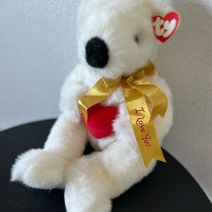 Rare Vintage - Ty Plush Beanie Babies White Bear - “Romeo”
